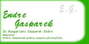 endre gasparek business card